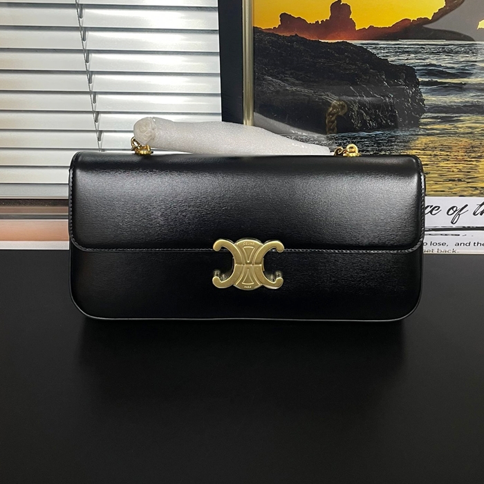 セリーヌ レディース Triomphe ブラック ショルダーバッグ -  - cel0386x