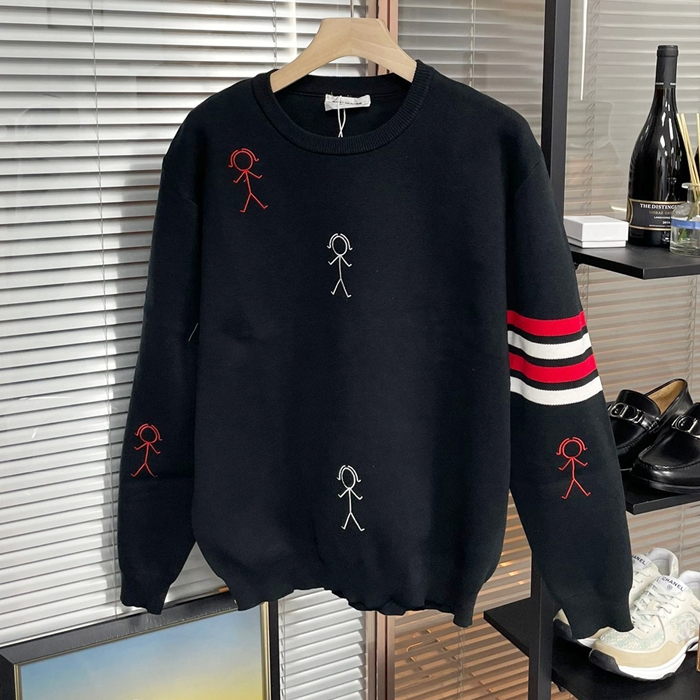 トムブラウン メンズ ブラック ニット - Knits - th136x