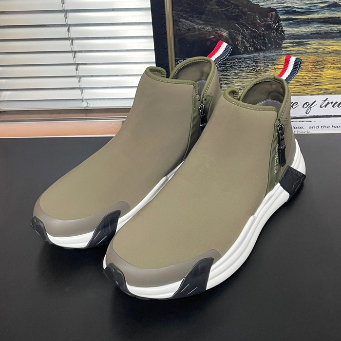 モンクレール メンズ カーキ スニーカー - Khaki  - mon01x