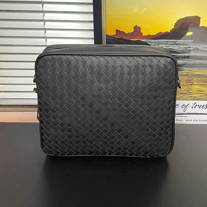 Bag,27cm - ボッテガヴェネタレザーブラック メンズ クロスバッグ M8149,BVB0137,27cm