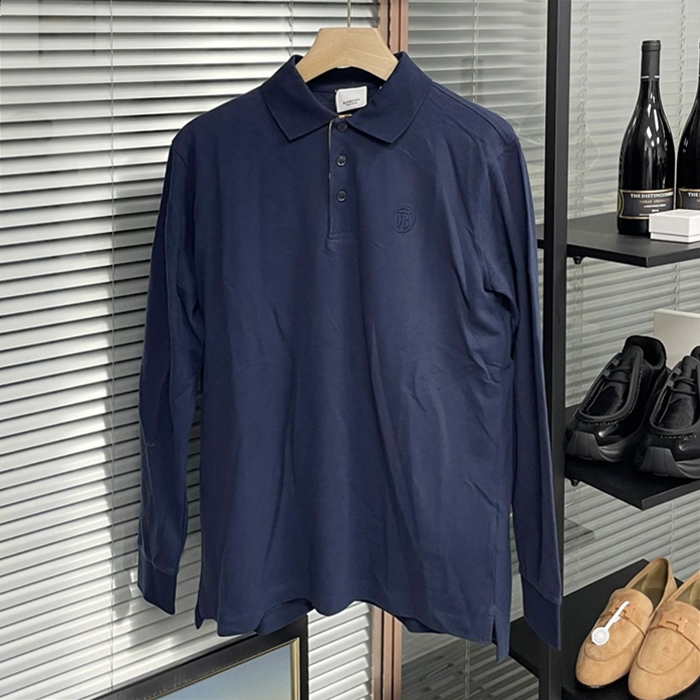 バーバリー メンズ ポロ ネイビー スウェット -  - bu325x