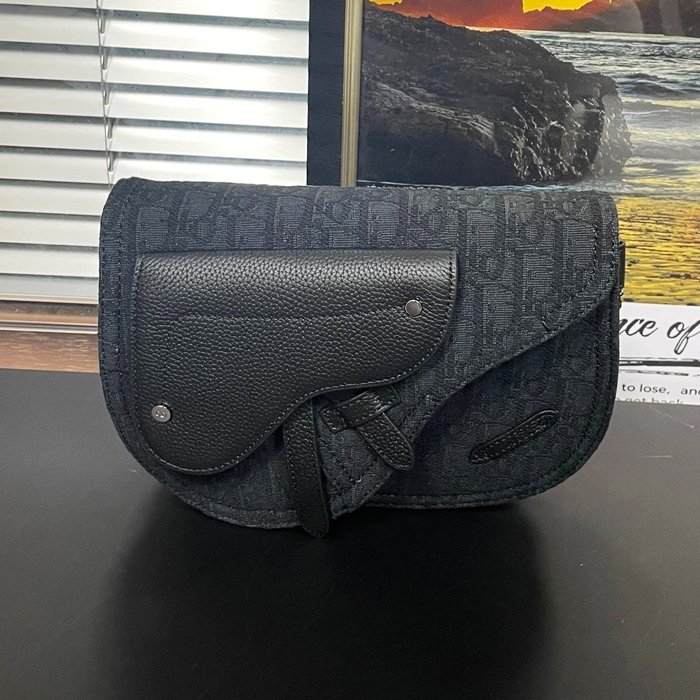 ディオール メンズ ブラック サドルバッグ -  Saddle - di294x