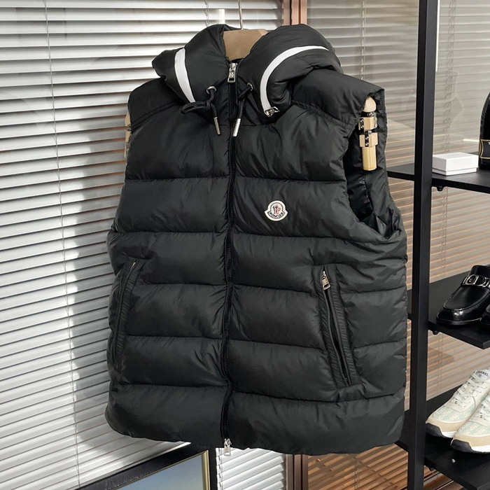 モンクレール メンズ ブラック ダウン ベスト - Best - moc02522x
