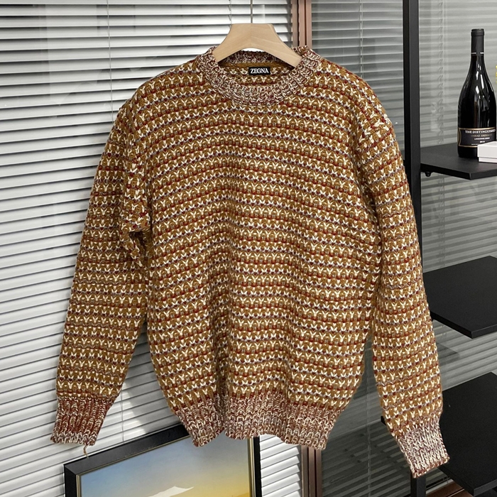 エルメネジルド・ゼニア メンズ ブラウン セーター -Brown er - zeg112x