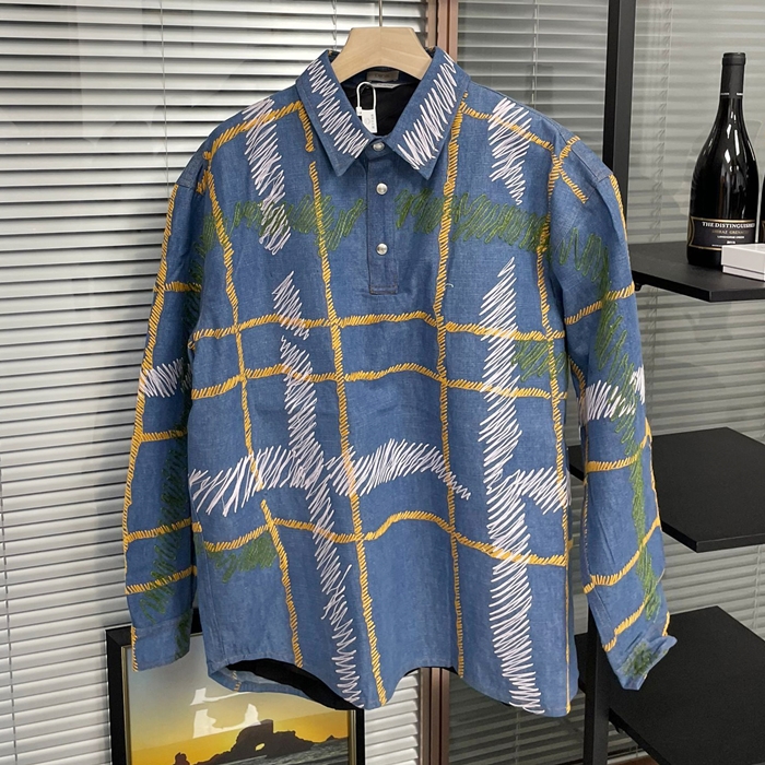 ディオール メンズ カジュアル ブルー シャツ -   Shirts - di864x