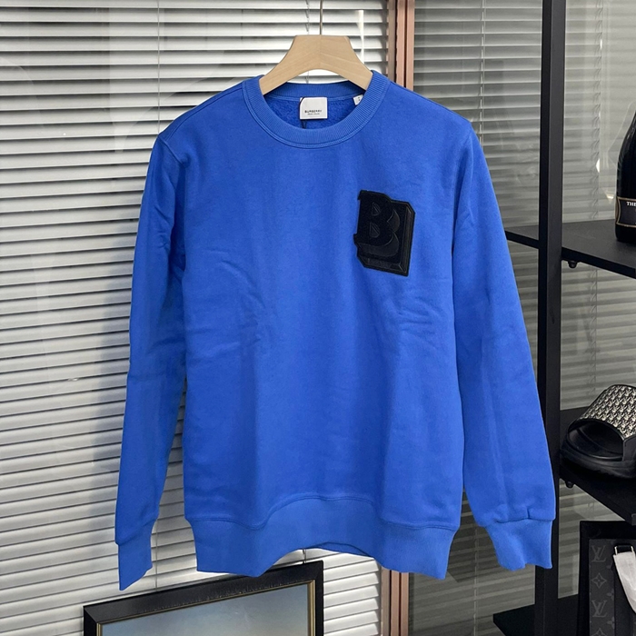 バーバリー メンズ クルーネック ブルー スウェット -   - bu339x