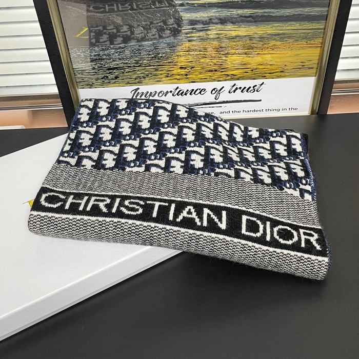 ディオール メンズ ブラック マフラー -  Muffler - di168x