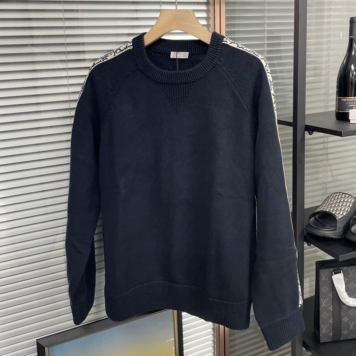 ディオール メンズ ブラック クルーネック セーター -   - di382x