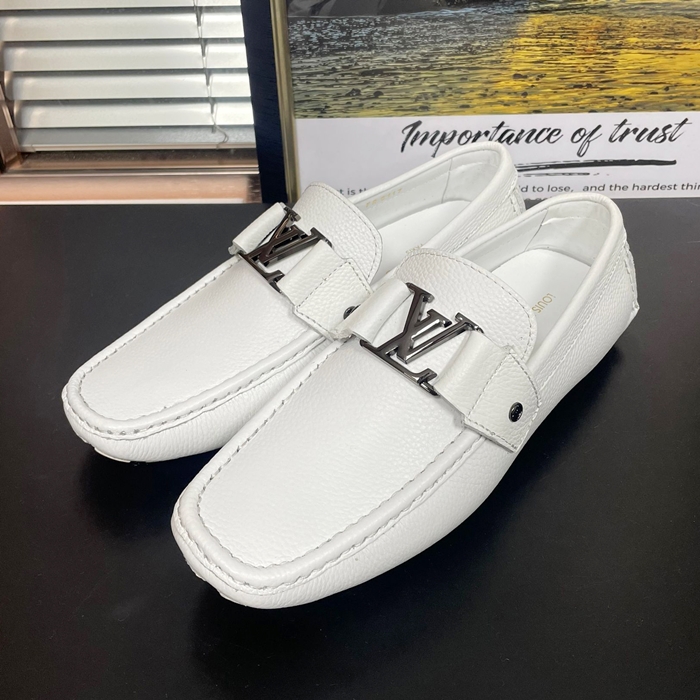 - ルイヴィトンメンズ レザーローファー LOUS1295,ホワイト