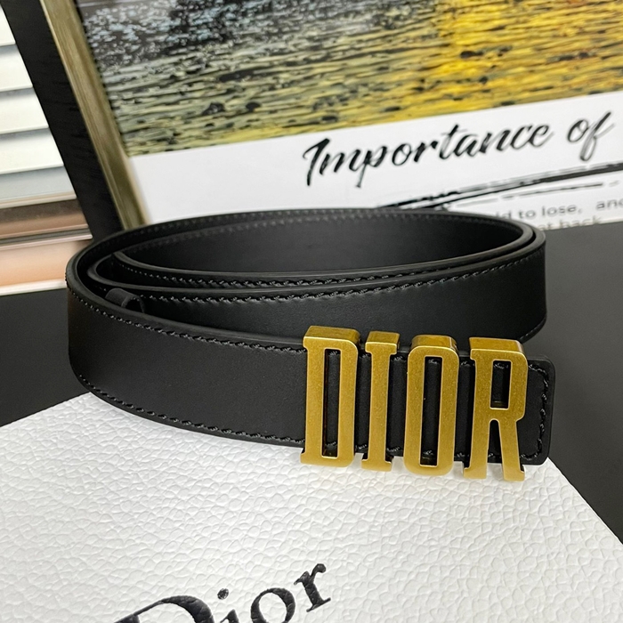  ディオールジャディオール レディースレザーベルト DIOBT0005,Size(3.0CM).ブラック