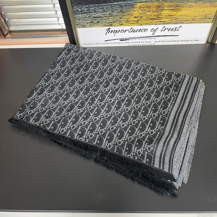 ディオール メンズ グレー マフラー -  Gray Muffler - di167x