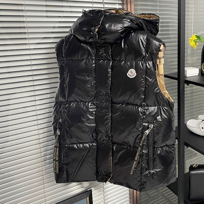 モンクレール レディース ブラック ダックダウン ベスト -  Best - cl112x