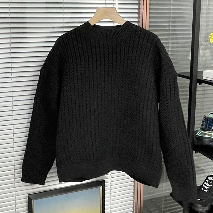 バレンシアガ メンズ ブラック クルーネック ニット -  Knits - ba867x