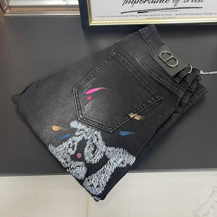 ディオール メンズ カジュアル ブラック ジーンズ -  - di123x