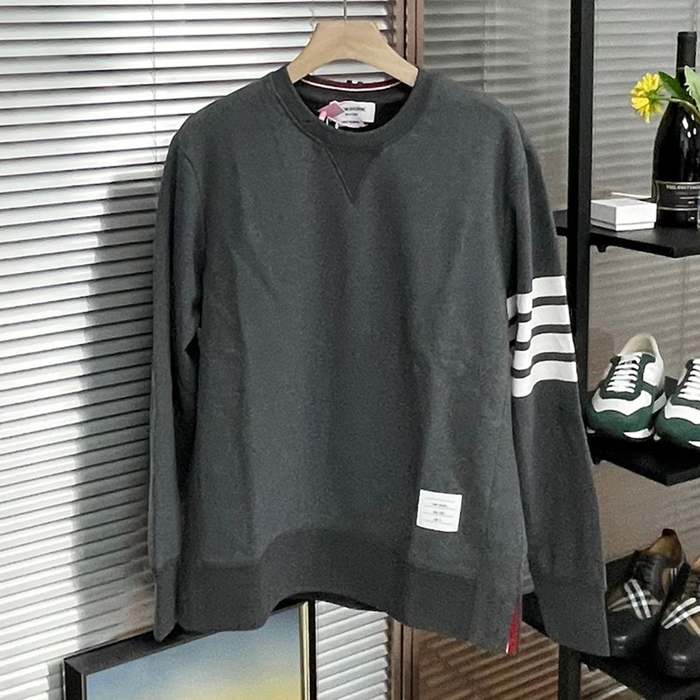 2020 Strap  - トムブラウンメンズ ストラップ クルーネック コットン 長袖Tシャツ Thom0974x.Size(s - 3xl).ダークグレー