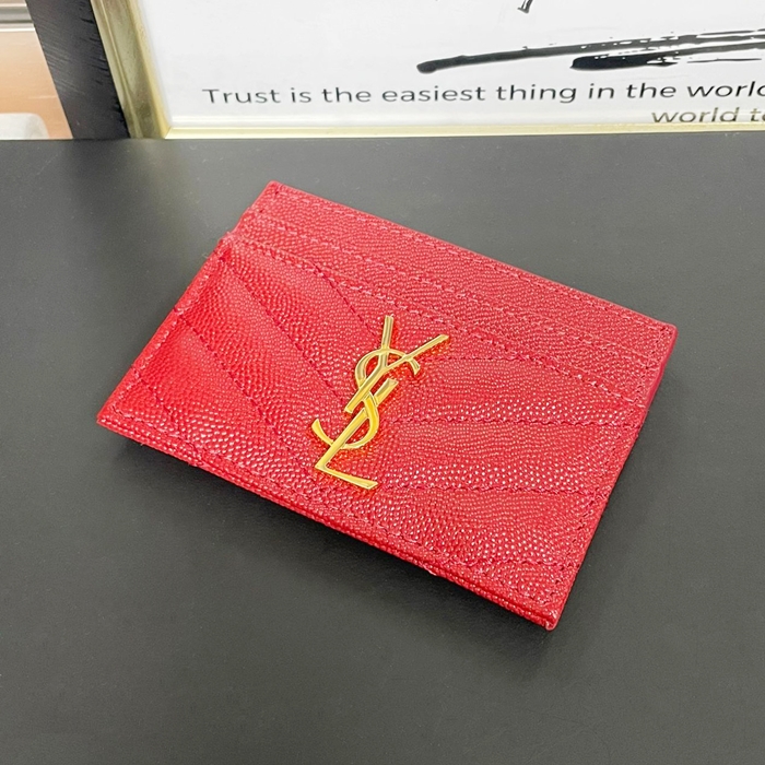 2019 Card Purse - サンローラン ユニセックス カードパース SLW0039.レッド