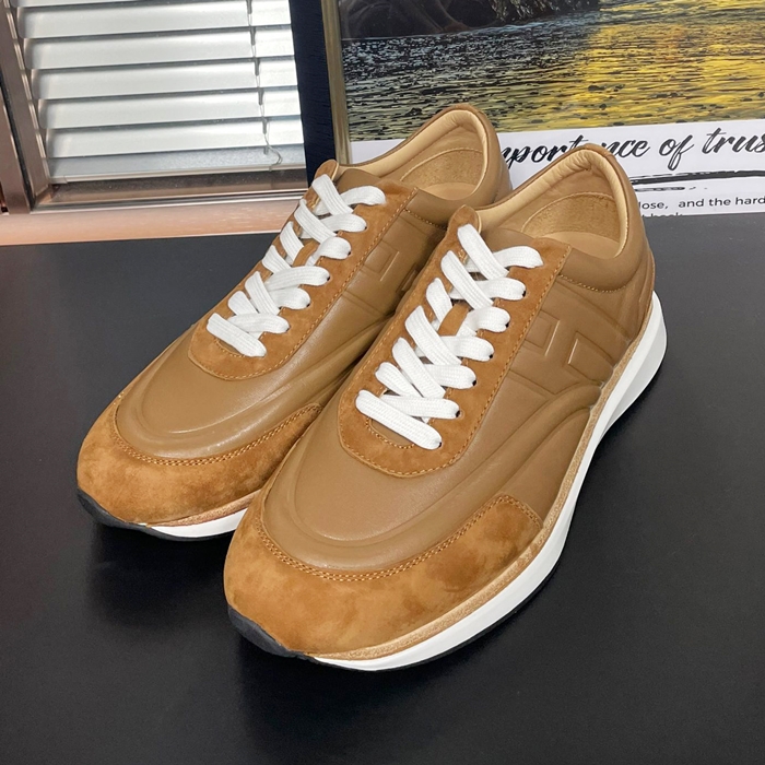 エルメス メンズ キャメル スニーカー -  Camel  - he228x