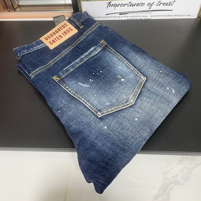 Dsquared2Casual ディースクエアード22メンズ カジュアル デニム ジーンズ Dsq0056x.ブルー