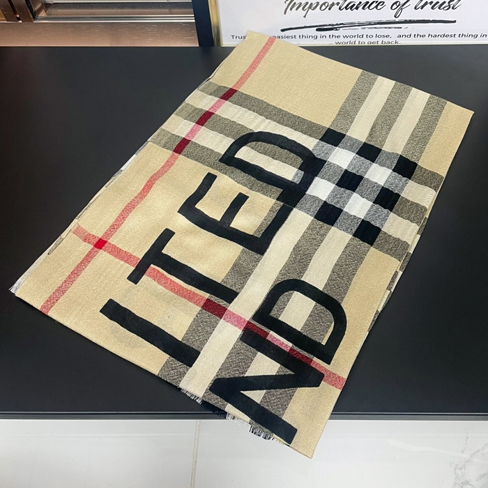 バーバリー ユニセックス キャメル マフラー - BurberryCamel Muffler - acc1368x