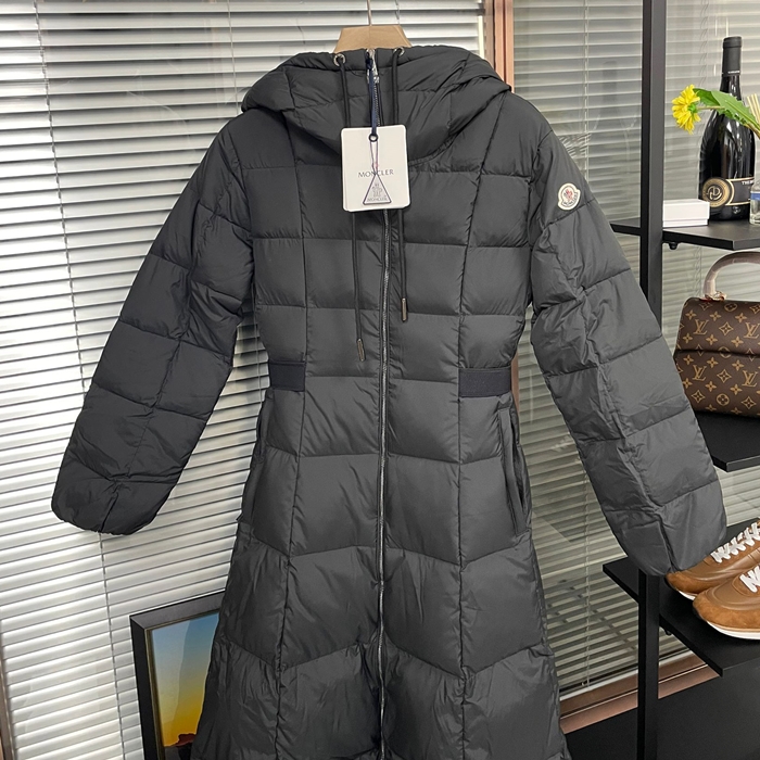 モンクレール レディース ブラック ダウン ロングパディング -   - m208x