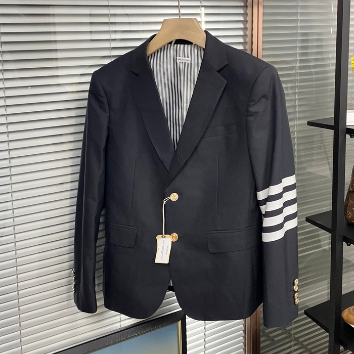  - トムブラウンメンズ カジュアル コットン スーツ ジャケット Thom01465x Size ネイビー