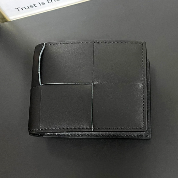 ボッテガヴェネタ メンズ ブラック 二つ折り財布 - Half s - bv207x