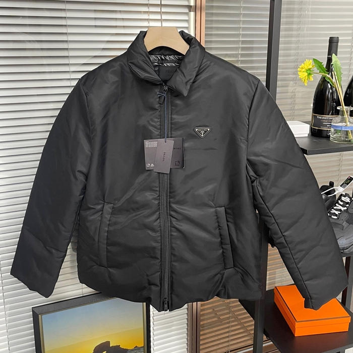 プラダ メンズ ブラック パディング ジャケット - - pr768x