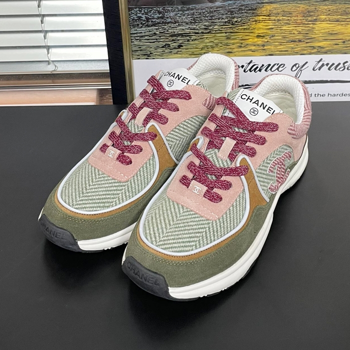 シャネルユニセックス ピンク CC スニーカー - ChanelPink  - ch35x