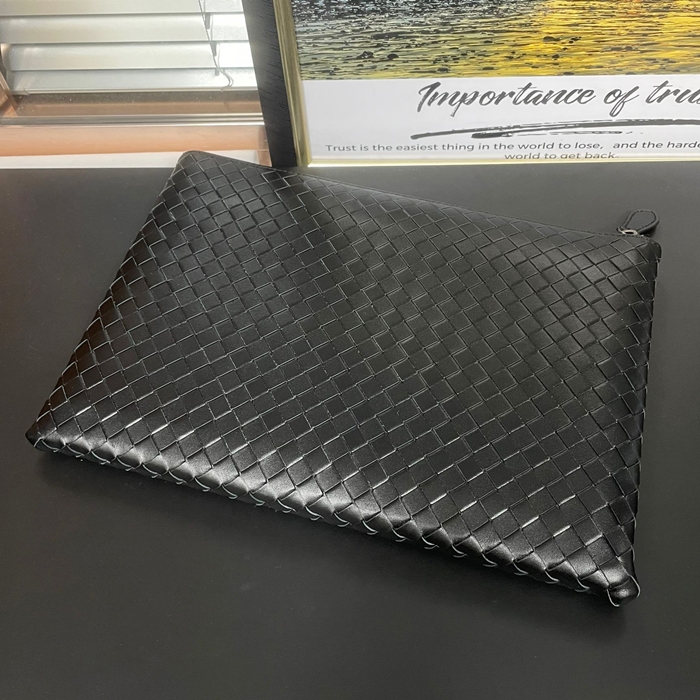  30cm - ボッテガヴェネタレザーブルー メンズ クラッチバッグ M8792,BVB0139,30cm