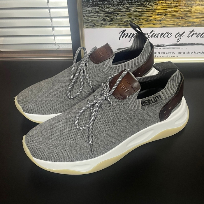 ベルルッティ メンズ Shadou グレー スニーカー - Gray  - ber155x