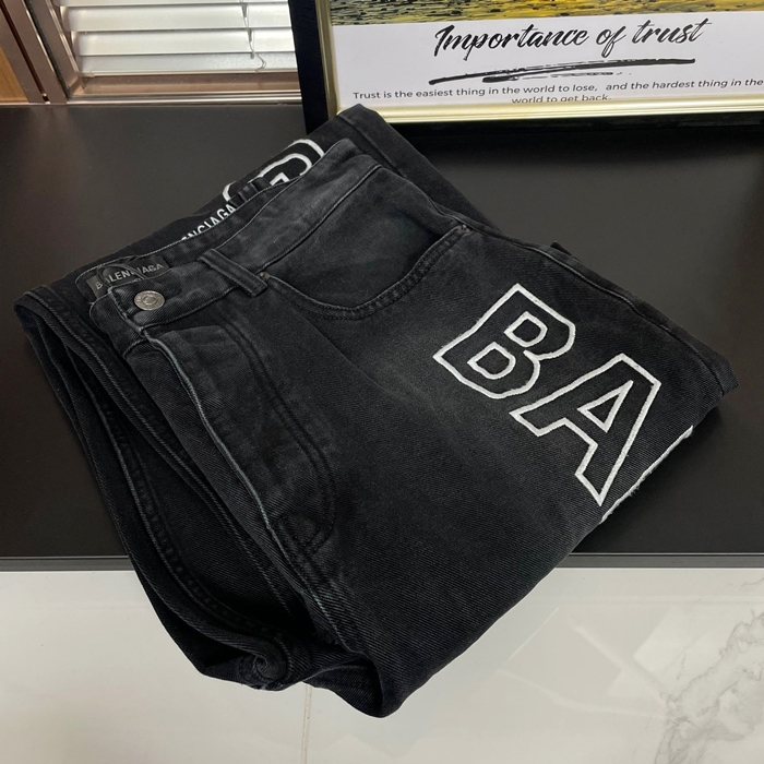 バレンシアガ メンズ ブラック ジーンズ -  - ba799x