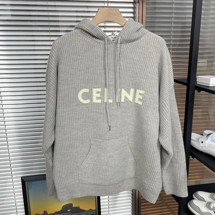 セリーヌ メンズ カジュアル グレー フーディーTシャツ - Gray  - cec09x