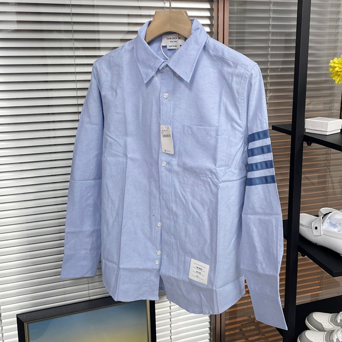 Strap   - トムブラウンメンズ ストラップ コットン シャツ Thom01326x Size ブルー