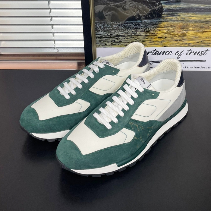 ベルルッティ メンズ Fast Track グリーン スニーカー - Green  - ber157x