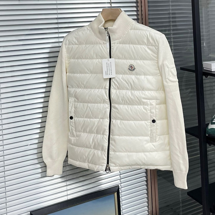 モンクレール メンズ ホワイト ダウン ジャケット - White mo162x