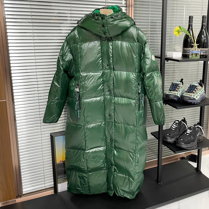 モンクレール レディース グースダウン グリーン ロングパディング -  Green Long Padding - mo184x
