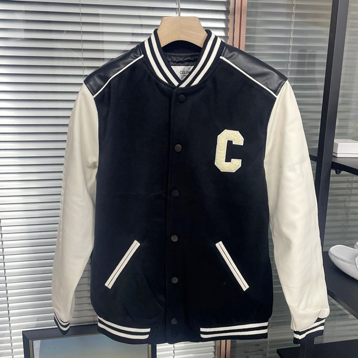 CelineLogo- セリーヌユニセックス LOGO カジュアル ジャケット Cel0205x Size(s - xl) ブラック