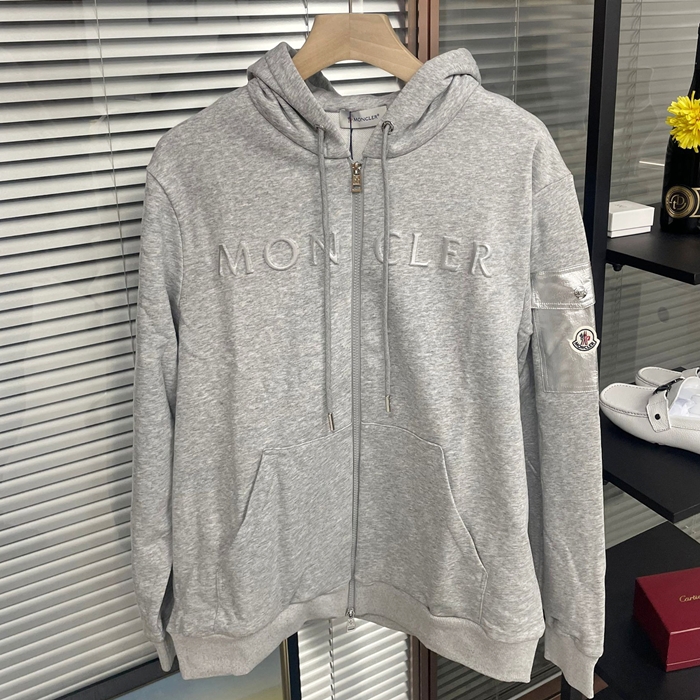 モンクレール メンズ グレー フーディーTシャツ - Gray  - cl142x