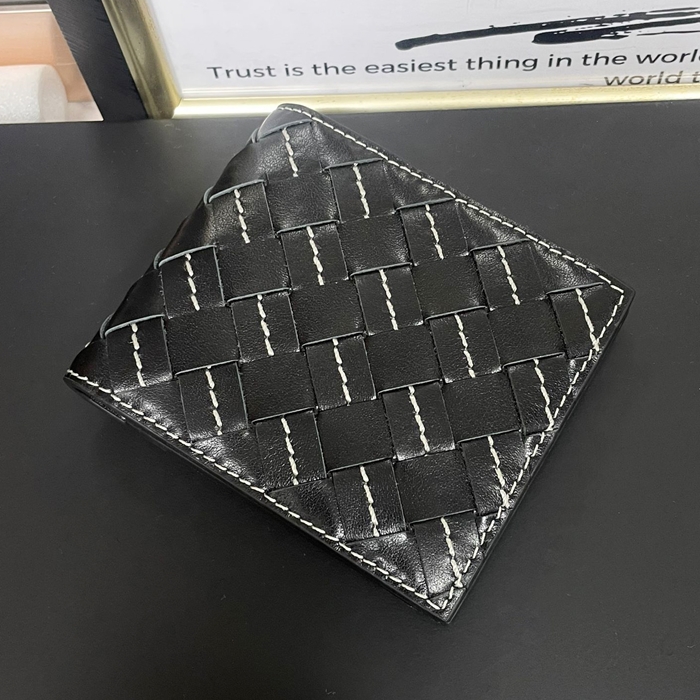 ボッテガヴェネタ メンズ ブラック 二つ折り財布 - Half s - wa03x