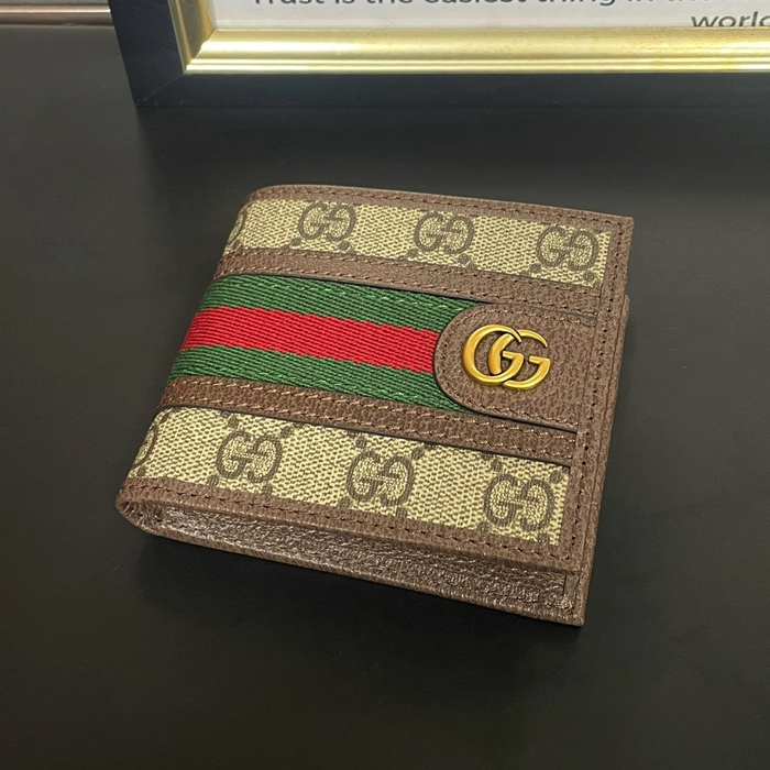 2019  ,597611 - グッチユニセックス 二つ折り財布,GUW0113.Size(10.5cm).ブラウン