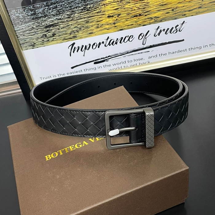 Bottega Veneta  Belt,3.5cm,BOTBT0047 - ボッテガヴェネタメンズレザーベルト,3.5cm,ブラック