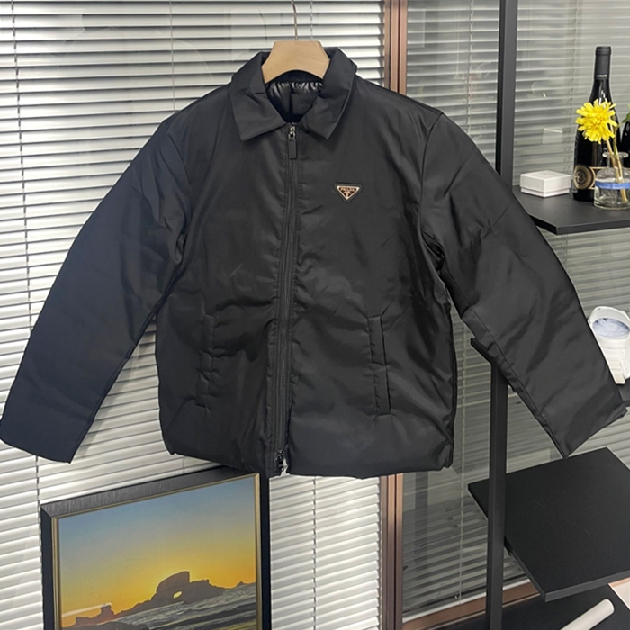 プラダ メンズ ブラック ダウン ジャケット - - cl109x