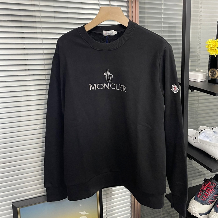 モンクレール メンズ ブラック クルーネック ニット - Knits - mo62x