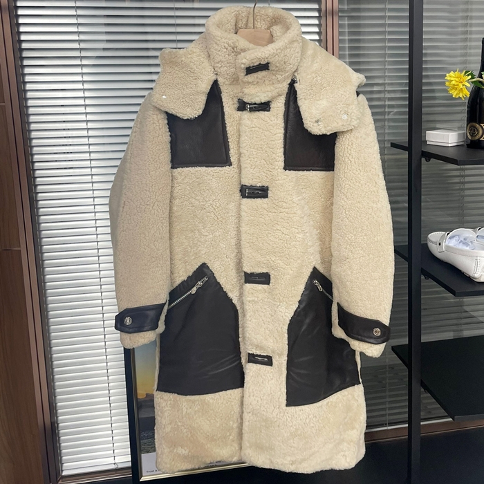 エルメス メンズ ホワイト レザージャケット -  White - cl130x