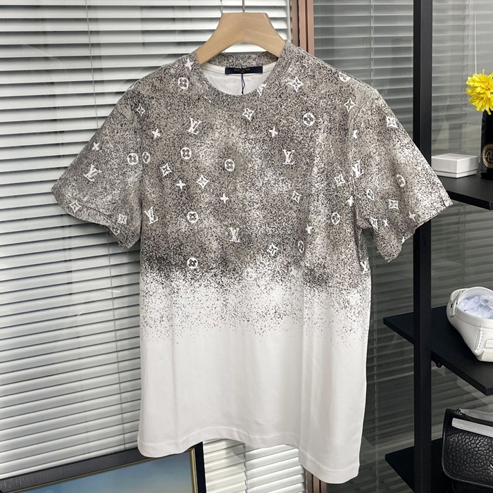 ルイヴィトン メンズ グレー クルーネック 半袖Tシャツ - Gray  - lou05016x