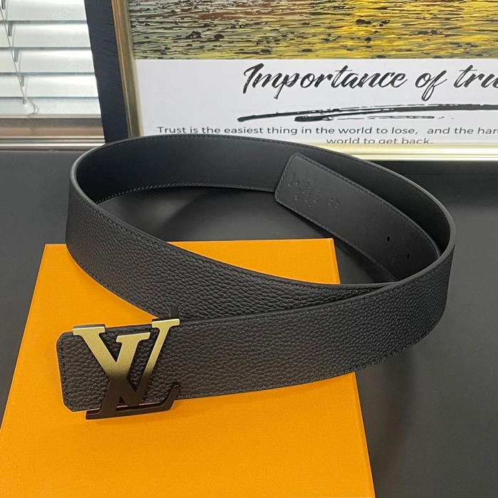   Belt,4.0cm,LOUBT0217 - ルイヴィトンメンズレザーベルト,4.0cm,ブラック