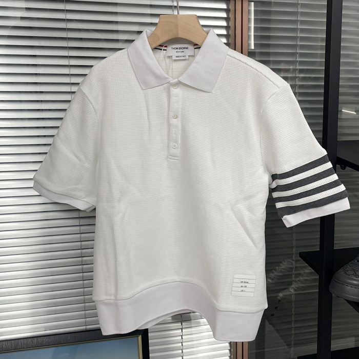 Casual Short トムブラウンメンズ カジュアル 半袖Tシャツ Thom01329x Size グレー/ネイビー/ホワイト