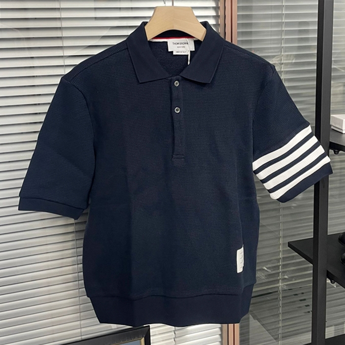 Casual Short トムブラウンメンズ カジュアル 半袖Tシャツ Thom01329x Size グレー/ネイビー/ホワイト