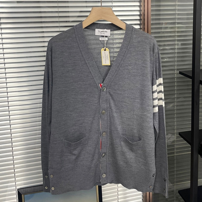 トムブラウン セーター カーディガン (グレー/ネイビー) THO001