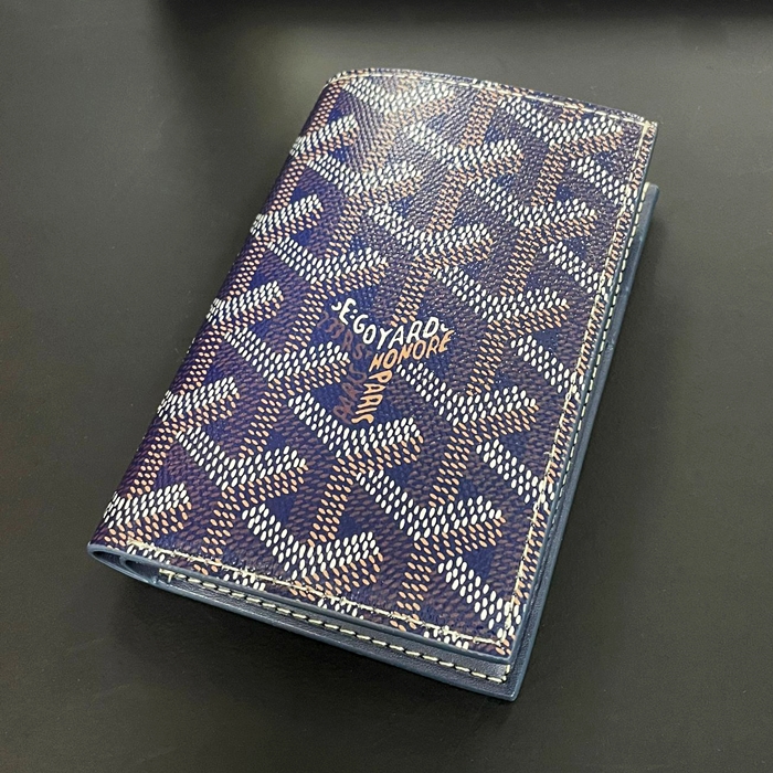 2019  PVC Card Purse / - ゴヤールユニセックス PVC カードパース / 二つ折り財布 GYW0037,ネイビー